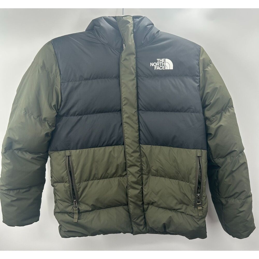 The North Face Boys’ North Down Fleece Lined Parka Green Black Size 12 Hooded